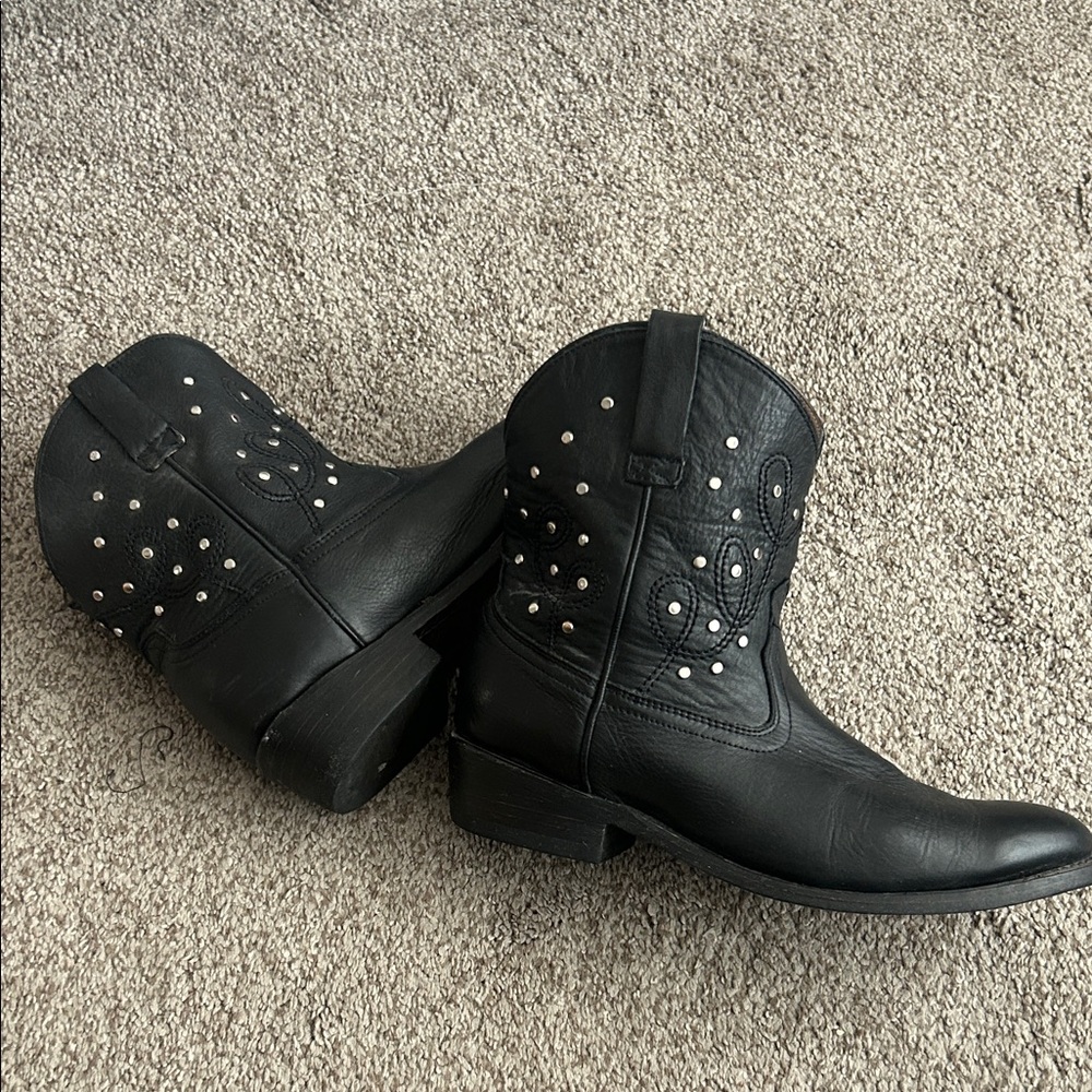Miz Mooz Studded Western Ankle Boots - Women's